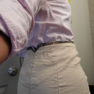 Snake lined Creme skirt